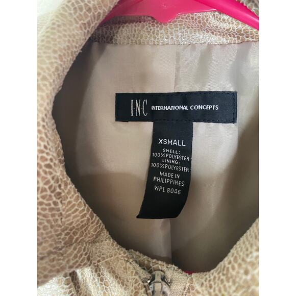 INC tan jacket with ruffles  XS - Picture 3 of 8